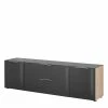 181x54x40 TV Unterschrank In Anthrazit Glas - Adricia