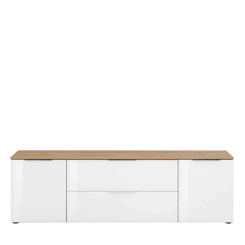 181x55x40 TV Element Modern In Weiß Glas - Ayfuna 6 181x55x40 TV Element Modern In Weiß Glas - Ayfuna – Bild 4