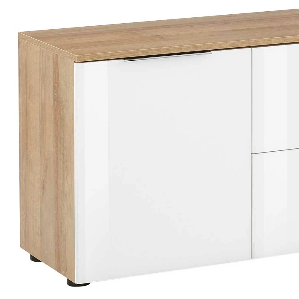 181x55x40 TV Element Modern In Weiß Glas - Ayfuna 7 181x55x40 TV Element Modern In Weiß Glas - Ayfuna – Bild 5