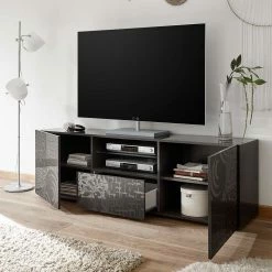 181x57x42 Cm Hochglanz TV Element In Grau - Ipatal I 9 181x57x42 Cm Hochglanz TV Element In Grau - Ipatal I -Lana Sales 181x57x42 cm hochglanz tv element in grau mit mustern bedruckt ipatal i 02