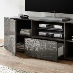 181x57x42 Cm Hochglanz TV Element In Grau - Ipatal I 10 181x57x42 Cm Hochglanz TV Element In Grau - Ipatal I -Lana Sales 181x57x42 cm hochglanz tv element in grau mit mustern bedruckt ipatal i 03