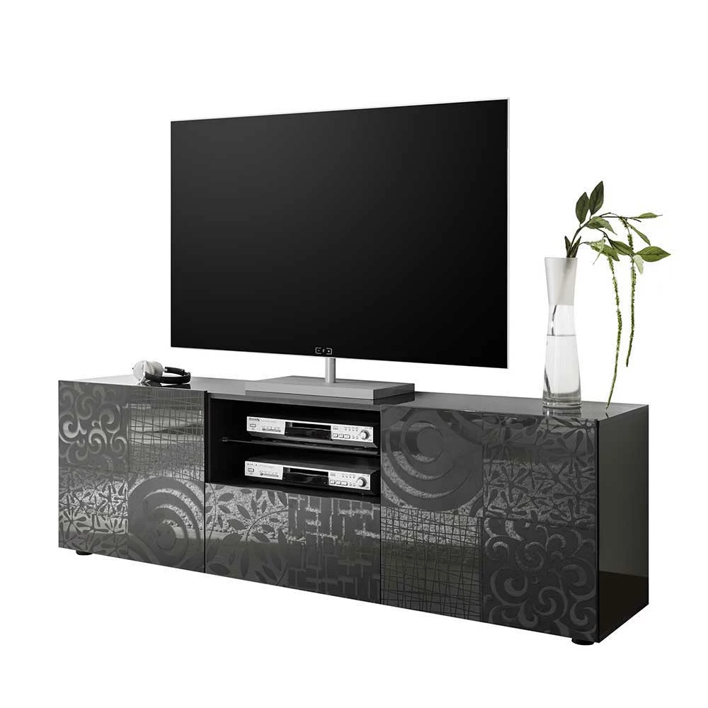 181x57x42 Cm Hochglanz TV Element In Grau - Ipatal I 3 181x57x42 Cm Hochglanz TV Element In Grau - Ipatal I
