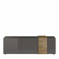 181x59x44 Hochglanz TV Unterschrank In Grau - Eracosta -Lana Sales 181x59x44 hochglanz tv unterschrank in grau eiche eracosta 03