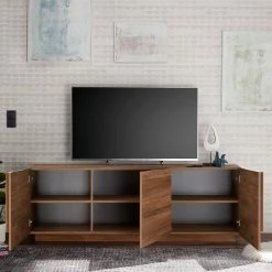 181x63x44 TV Lowboard Mit Drei Türen - Basento -Lana Sales 181x63x44 tv lowboard mit drei tueren in holzdekor natur basento 02