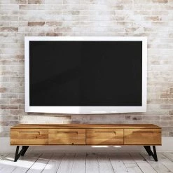 182x42x45 TV Lowboard Mit Vier Schubladen - Mandirov 8 182x42x45 TV Lowboard Mit Vier Schubladen - Mandirov -Lana Sales 182x42x45 tv lowboard mit vier schubladen aus wildeiche stahl schwarz mandirov 01