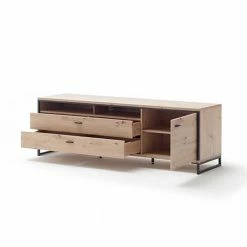 183x60x50 TV Unterschrank In Eiche Holzoptik - Nikdus -Lana Sales 183x60x50 tv unterschrank in eiche holzoptik und anthrazit nikdus 03