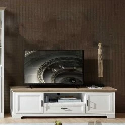 193x54x51 TV Kommode Im Landhaus Stil - Sinolita 8 193x54x51 TV Kommode Im Landhaus Stil - Sinolita -Lana Sales 193x54x51 tv kommode im landhaus stil in weiss eiche sinolita 01
