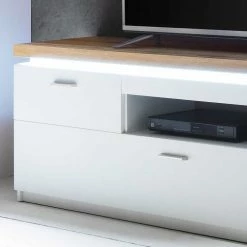 195 Cm Breites TV Board Mit LED Beleuchtung - Caldri -Lana Sales 195 cm breites tv board mit led beleuchtung in weiss wildeiche dekor caldri 04