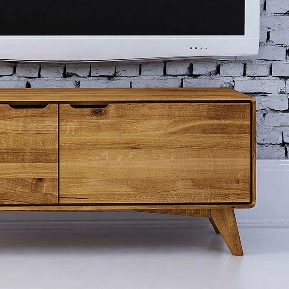 2-türiges TV Lowboard Aus Holz Wildeiche - Eavy I 6 2-türiges TV Lowboard Aus Holz Wildeiche - Eavy I – Bild 4