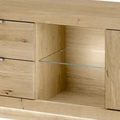 200cm Breites TV Lowboard In Wildeiche Bianco - Vegrilo -Lana Sales 200cm breites tv lowboard in wildeiche bianco mit metallgriffen vegrilo 03