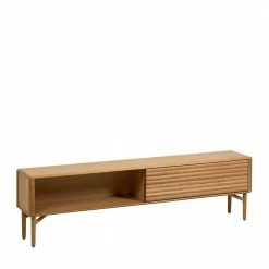 200x57x35 TV Unterschrank Mit Schiebetüren - Salravia -Lana Sales 200x57x35 tv unterschrank mit schiebetueren in eiche scandi chic salravia 02