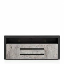 200x85x38 Design Sideboard In Marmoroptik Grau - Carsuva -Lana Sales 200x85x38 design sideboard in marmoroptik grau und anthrazit carsuva 03