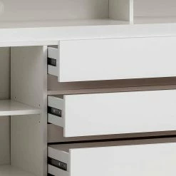 200x85x38 Sideboard Mit Zwei Offenen Fächern - Volicra -Lana Sales 200x85x38 sideboard mit zwei offenen faechern drei schubladen zwei tueren volicra 05