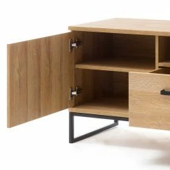 201cm Breites Lowboard Für TV In Wildeiche - Truvisas -Lana Sales 201cm breites lowboard fuer tv in wildeiche dekor metall buegelgestell truvisas 03