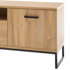 201cm Breites Lowboard Für TV In Wildeiche - Truvisas -Lana Sales 201cm breites lowboard fuer tv in wildeiche dekor metall buegelgestell truvisas 04