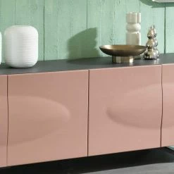 201cm Langes Sideboard In Altrosa & Anthrazit - Taranta -Lana Sales 201cm langes sideboard in altrosa anthrazit mit drehtueren taranta 04