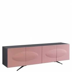 201cm Langes Sideboard In Altrosa & Anthrazit - Taranta
