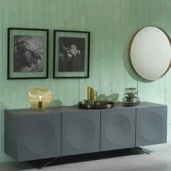 201x62x47 4-türiges Sideboard In Dunklem Grau - Lovro -Lana Sales 201x62x47 4 tueriges sideboard in dunklem grau tolles design topp qualitaet lovro 01