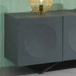 201x62x47 4-türiges Sideboard In Dunklem Grau - Lovro -Lana Sales 201x62x47 4 tueriges sideboard in dunklem grau tolles design topp qualitaet lovro 02