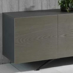 201x62x47 Design Sideboard In Esche Grey Wash - Mariong -Lana Sales 201x62x47 design sideboard in esche grey wash anthrazit mit vier tueren mariong 02
