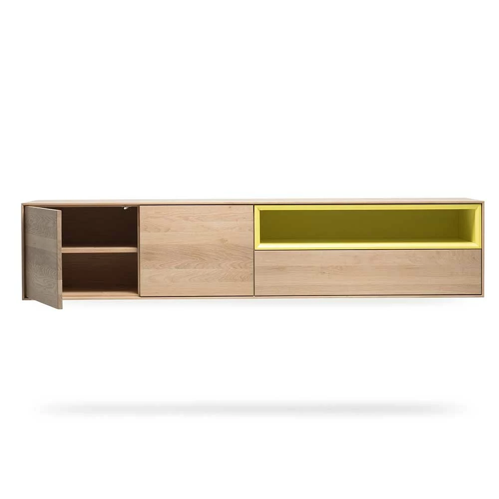 205x43x40 Hängeschrank Fürs Wohnzimmer In Eiche Bianco - Enifra 5 205x43x40 Hängeschrank Fürs Wohnzimmer In Eiche Bianco - Enifra – Bild 3