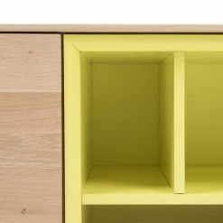 205x63x40 Designer Lowboard In Eiche Bianco & Gelb - Enifra -Lana Sales 205x63x40 designer lowboard in eiche bianco gelb handgearbeitet enifra 02