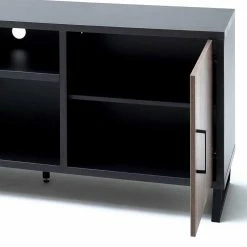 220 Cm Breites Lowboard Für TV In Dunklem Eiche Dekor - Emjedov -Lana Sales 220 cm breites lowboard fuer tv in dunklem eiche dekor und grau emjedov 05