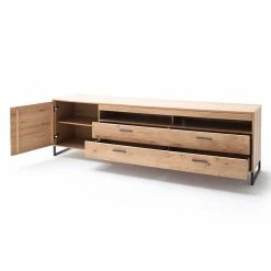 224x67x50 Fernsehboard Aus Eiche Massivholz - Assela -Lana Sales 224x67x50 fernsehboard aus eiche massivholz in bianco geoelt assela 02