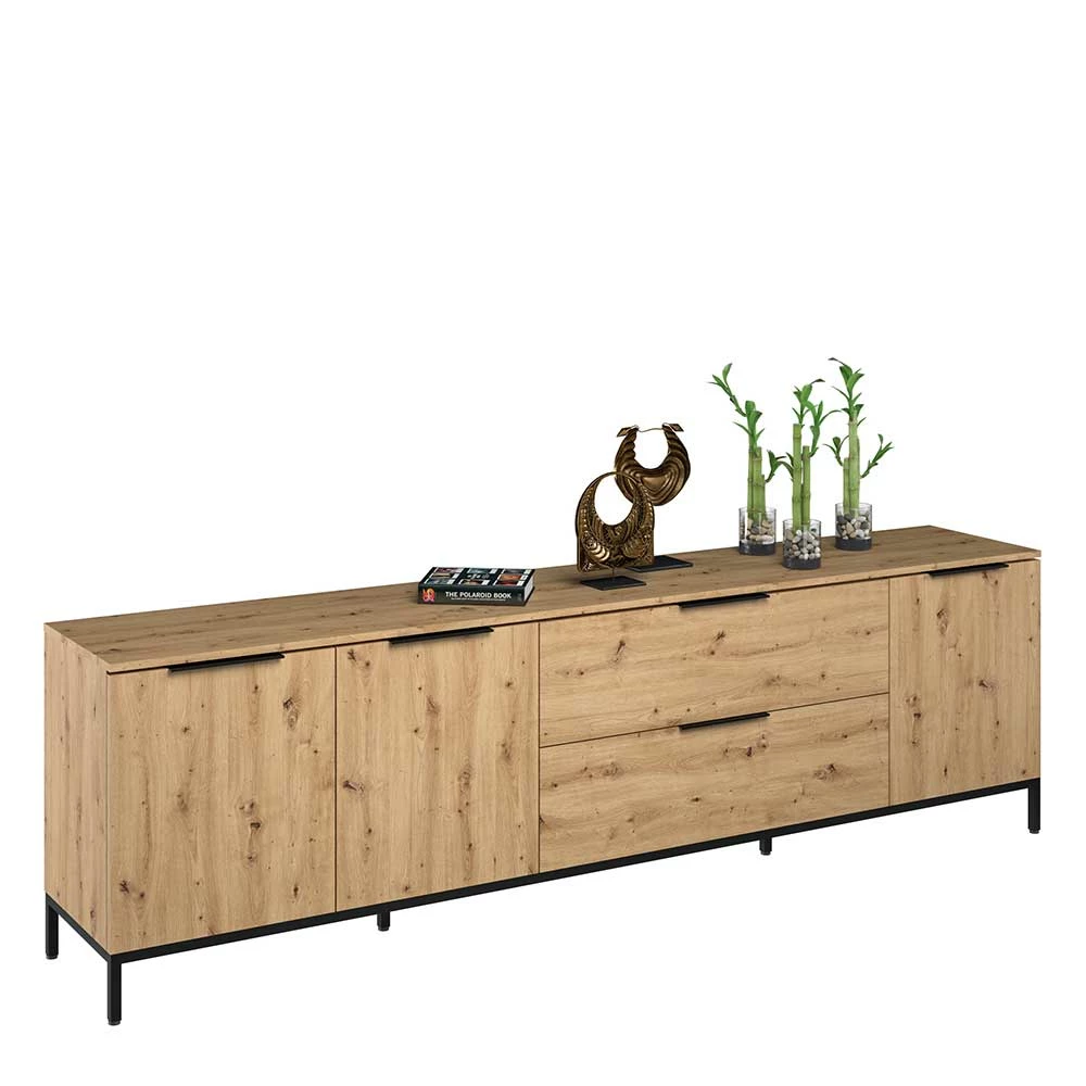 225x68x40 Fernsehschrank In Asteiche Dekor - Vunsci 4 225x68x40 Fernsehschrank In Asteiche Dekor - Vunsci – Bild 2