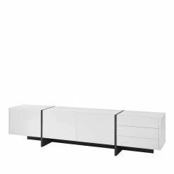 252x60x45 Wohnzimmer Lowboard In Weiß - Laucata