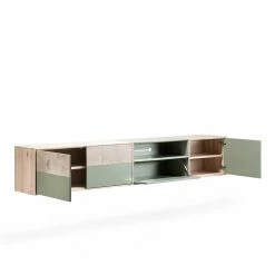 260x45x40 TV Lowboard Zweifarbig - Ajevos -Lana Sales 260x45x40 tv lowboard zweifarbig in grau buche hell ajevos 03