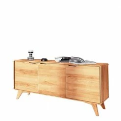 3-türige Kommode Aus Holz Kernbuche - Junola