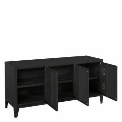 3-türiger Schrank Aus Metall In Schwarz - Trio 10 3-türiger Schrank Aus Metall In Schwarz - Trio -Lana Sales 3 tueriger schrank aus metall in schwarz 120x58x40 cm trio 02