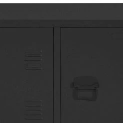 3-türiger Schrank Aus Metall In Schwarz - Trio 12 3-türiger Schrank Aus Metall In Schwarz - Trio -Lana Sales 3 tueriger schrank aus metall in schwarz 120x58x40 cm trio 04