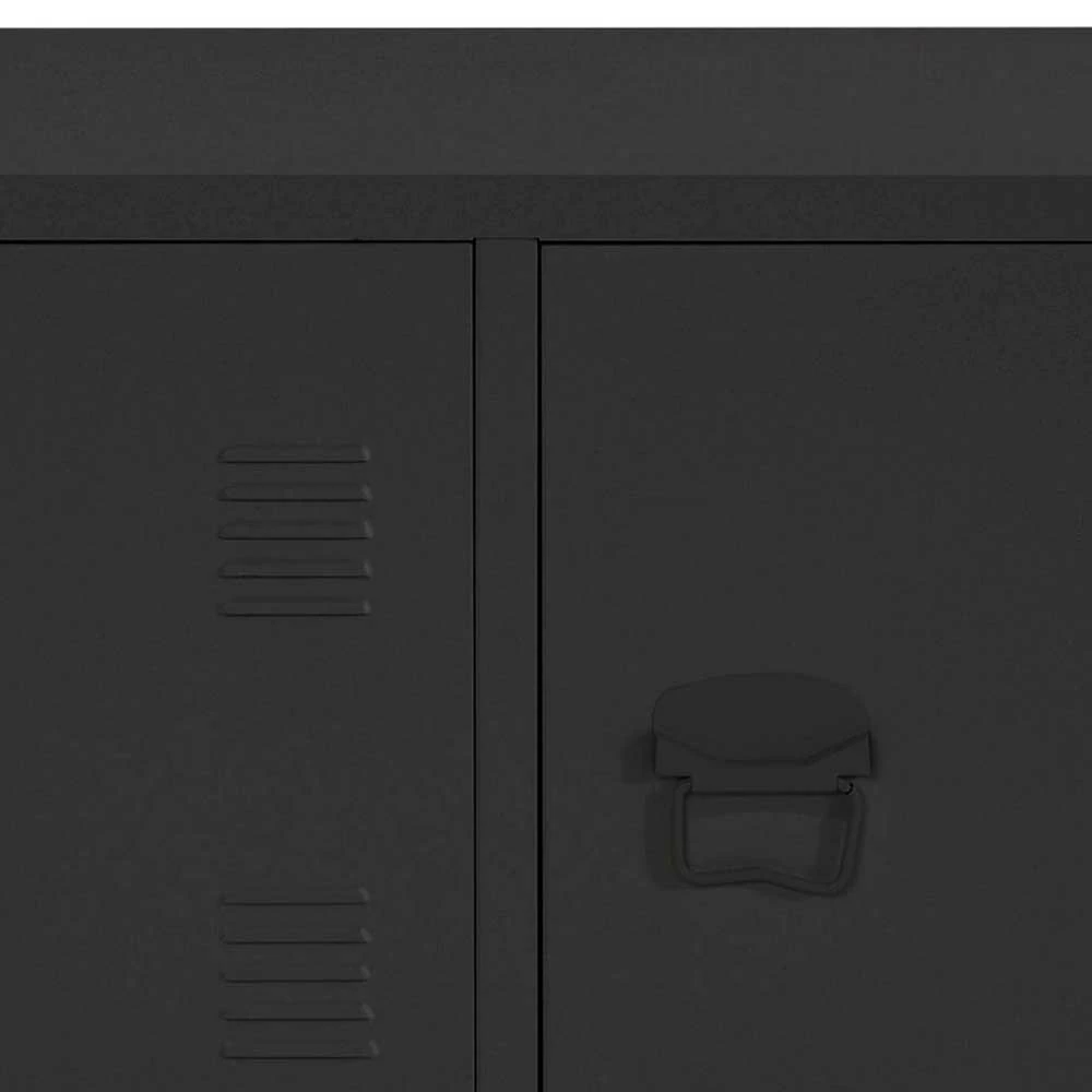 3-türiger Schrank Aus Metall In Schwarz - Trio 7 3-türiger Schrank Aus Metall In Schwarz - Trio – Bild 5