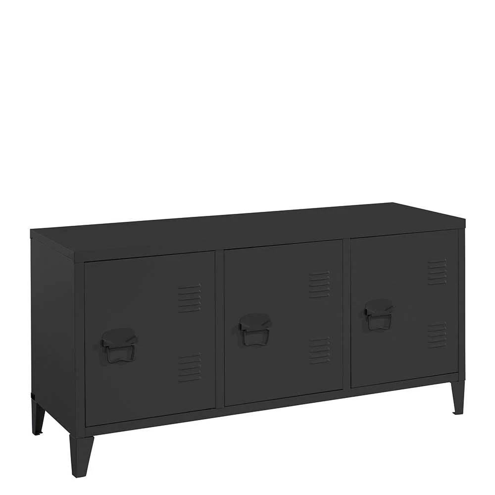 3-türiger Schrank Aus Metall In Schwarz - Trio 3 3-türiger Schrank Aus Metall In Schwarz - Trio