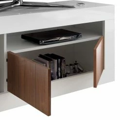 3-türiges TV Board In Nussbaum Dekor - Heres -Lana Sales 3 tueriges tv board in nussbaum dekor weiss hochglanz 138x56x43 heres 05