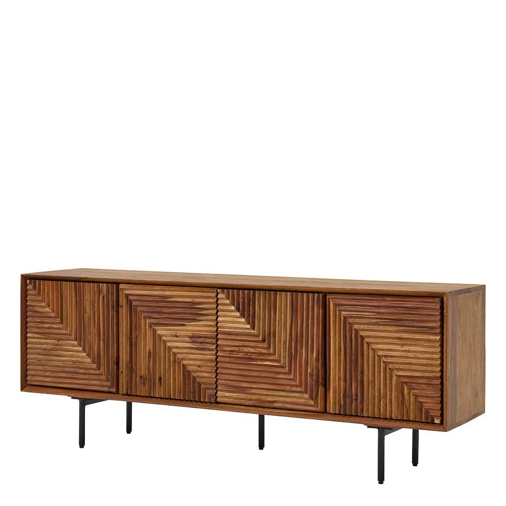 4-türiges Massivholz Sideboard 140 Cm Breit - Surin 3 4-türiges Massivholz Sideboard 140 Cm Breit - Surin