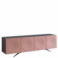 4-türiges Sideboard In Rosa & Anthrazit - Estetica