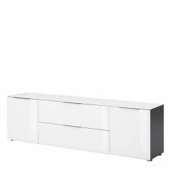 54cm Niedrige Kommode Mit Klappe & Schublade - Hemstri