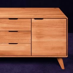 63cm Hohes Sideboard Mit 134cm Länge - Junola -Lana Sales 63cm hohes sideboard mit 134cm laenge aus geoelter kernbuche massiv junola 04