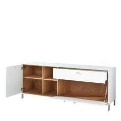 65cm Hohe TV-Kommode Jorsimo In Weiß -Lana Sales 65cm hohe tv kommode in weiss eiche jorsimo 02