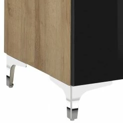 90x46x46 Niedrige Kommode Mit Klappe - Saspan 8 90x46x46 Niedrige Kommode Mit Klappe - Saspan -Lana Sales 90x46x46 niedrige kommode mit klappe in schwarz glas eiche dekor saspan 02