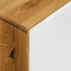 90x48x40 Kleine Kommode In Wildeiche & Weiß - Diesta -Lana Sales 90x48x40 kleine kommode in wildeiche weiss aus massivholz mdf diesta 03