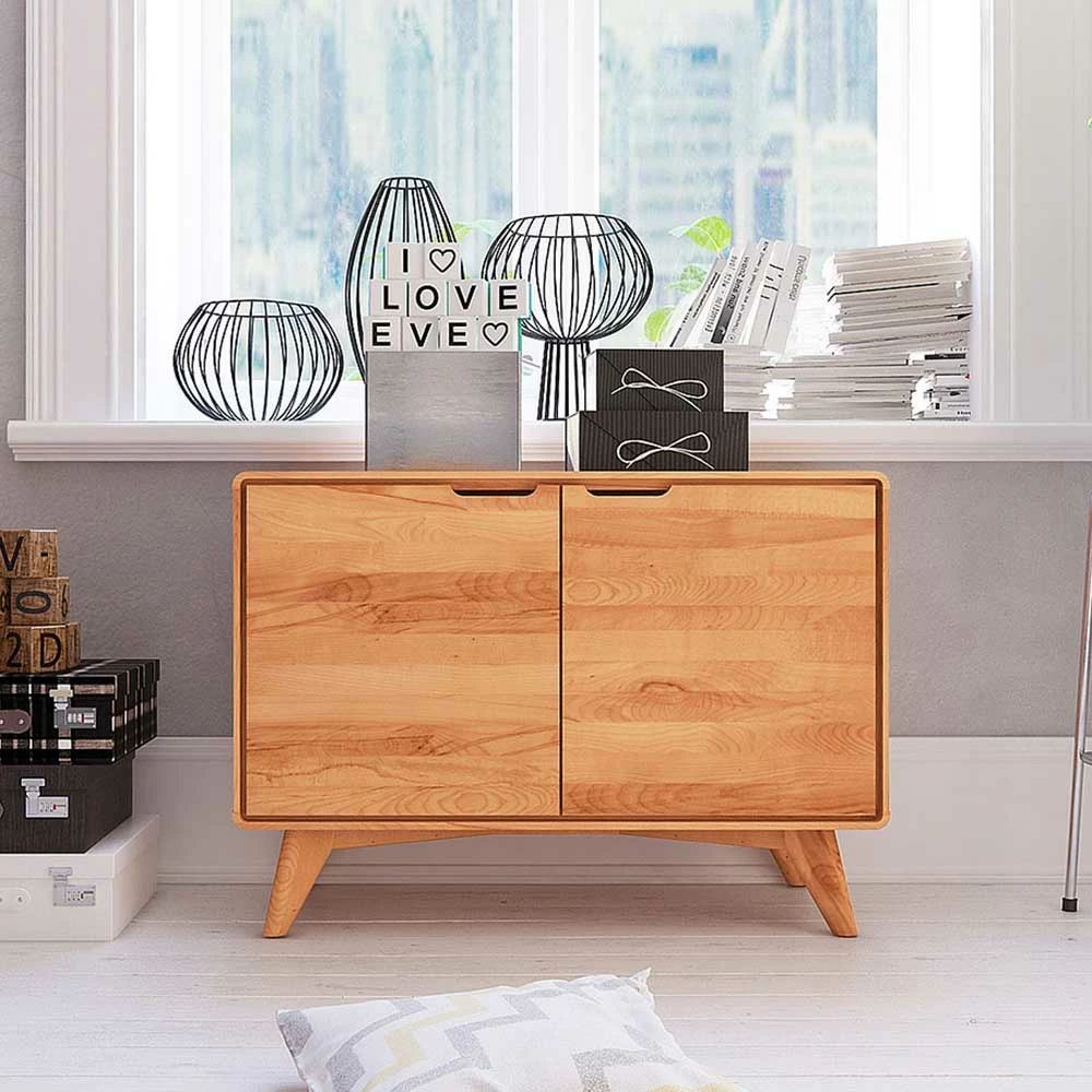 90x63x40 Buche Kommode In Kernbuche - Junola 4 90x63x40 Buche Kommode In Kernbuche - Junola – Bild 2