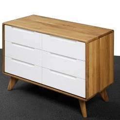 90x63x40 Design Kommode Mit Sechs Schubladen - Diesta 12 90x63x40 Design Kommode Mit Sechs Schubladen - Diesta -Lana Sales 90x63x40 design kommode mit sechs schubladen in weiss wildeiche diesta 04