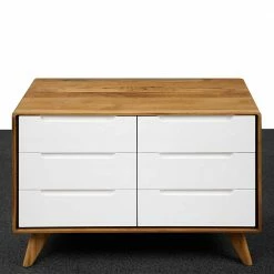 90x63x40 Design Kommode Mit Sechs Schubladen - Diesta 13 90x63x40 Design Kommode Mit Sechs Schubladen - Diesta -Lana Sales 90x63x40 design kommode mit sechs schubladen in weiss wildeiche diesta 05