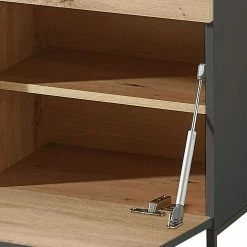 96x55x44 TV Bank Mit Klappe - Svanjon -Lana Sales 96x55x44 tv bank mit klappe in dunkelgrau wildeiche dekor svanjon 05