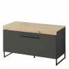 96x55x44 TV Bank Mit Klappe - Svanjon -Lana Sales 96x55x44 tv bank mit klappe in dunkelgrau wildeiche dekor svanjon f