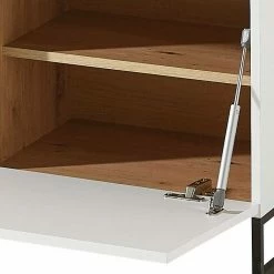 96x55x44 TV Board Mit Klappe Modern - Cicek -Lana Sales 96x55x44 tv board mit klappe modern in weiss wildeiche holzdekor cicek 05